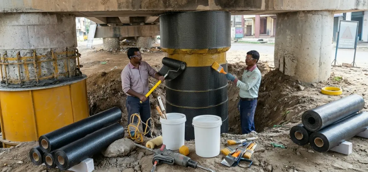 PMC Mortar & FRP Wrapping